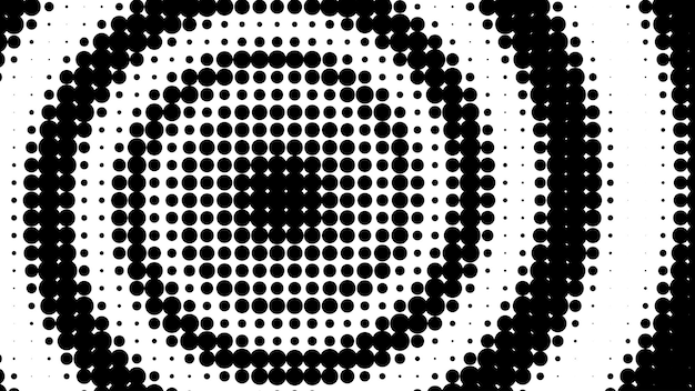 Efecto de puntos de medio tono negro y blanco