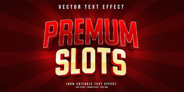Efecto de ranuras de texto premium