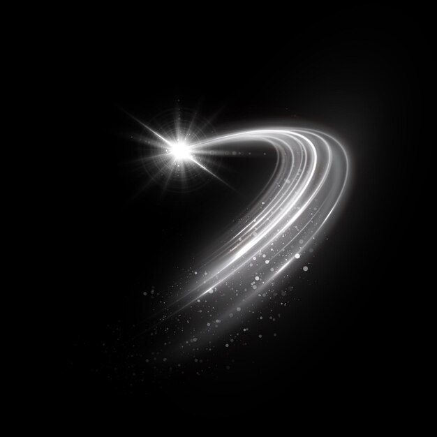 Efecto de rastro de luz blanca