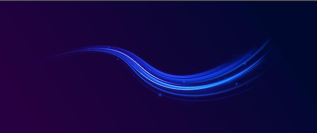 Efecto de rastros de luz de alta velocidad Tecnología de movimiento dinámico futurista Png línea de neón haz borroso