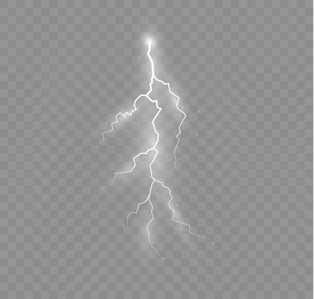 El efecto del rayo y el conjunto de iluminación de cremalleras tormenta y relámpago luz y brillo.