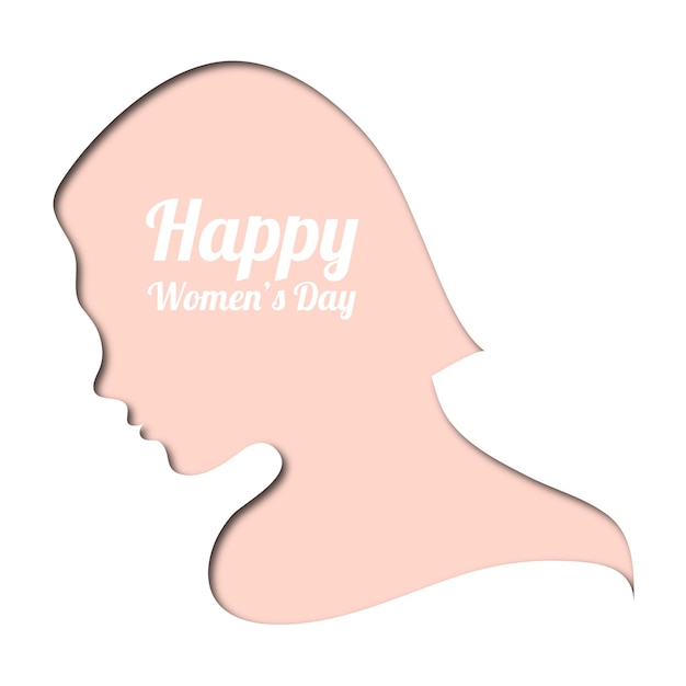 Vector efecto recortado del día de la mujer feliz