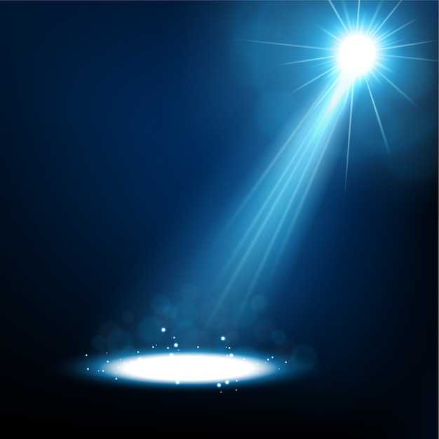 Efecto de reflector azul