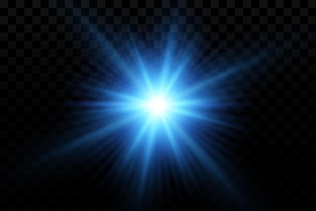 Efecto resplandor azul partículas brillantes estrellas ilustración vectorial