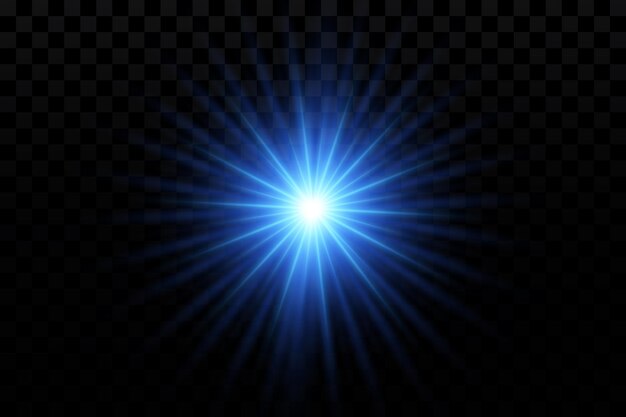 Efecto resplandor azul partículas brillantes estrellas ilustración vectorial
