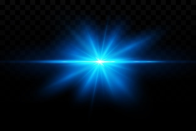 Efecto resplandor azul partículas brillantes estrellas ilustración vectorial
