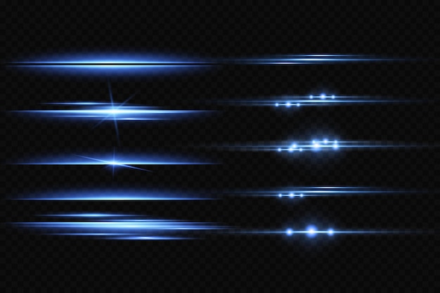 Efecto resplandor azul partículas brillantes estrellas ilustración vectorial