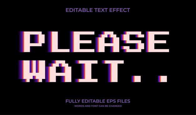 efecto rgb gradiente desenfocamiento de píxeles efecto de texto editable