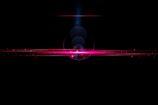 Efecto rojo de destello de lente de luz con luz solar vectorial.