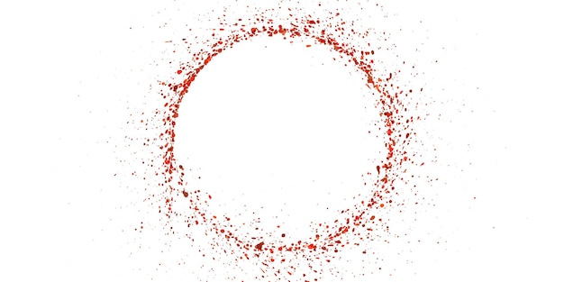 efecto de salpicadura del signo de símbolo con sangre de color rojo