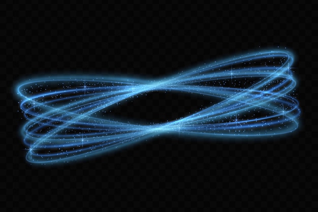 Efecto de seguimiento de la luz de neón del círculo vectorial