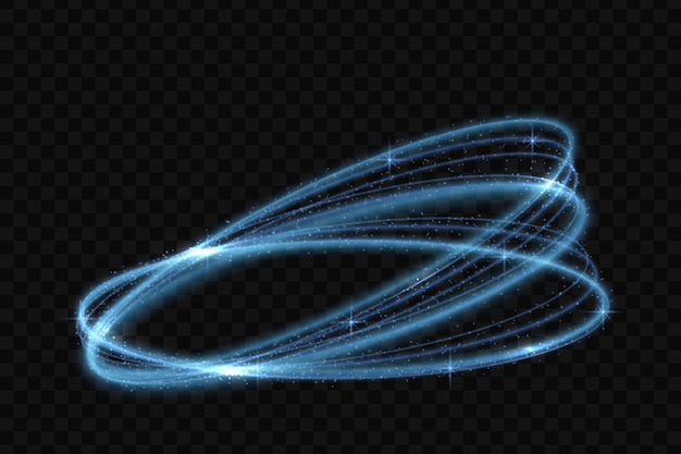 Efecto de seguimiento de la luz de neón del círculo vectorial
