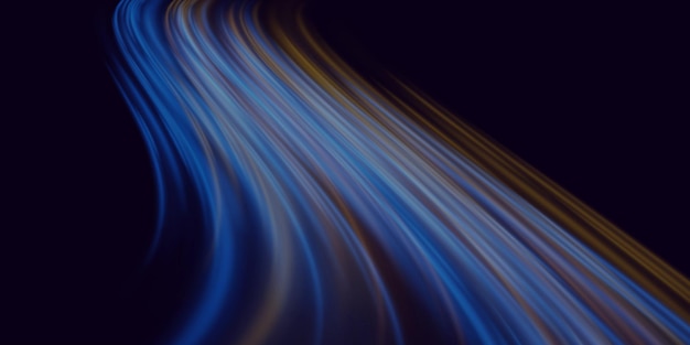 El efecto de los senderos de luz de alta velocidad Tecnología de movimiento dinámico futurista