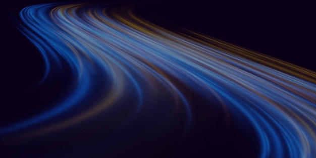 El efecto de los senderos de luz de alta velocidad Tecnología de movimiento dinámico futurista