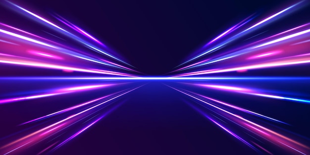 Efecto de senderos de luz de alta velocidad Tecnología de movimiento dinámico futurista