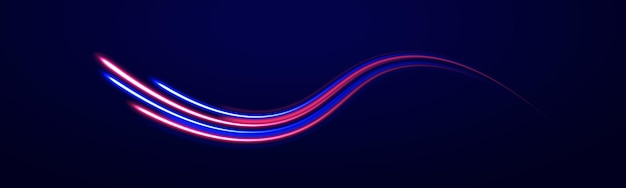Efecto de senderos de luz de alta velocidad Tecnología de movimiento dinámico futurista
