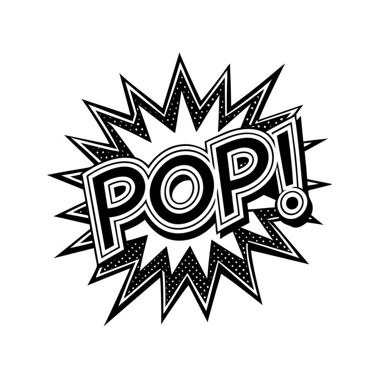 Vector el efecto de sonido de los cómics pop art speech bubble retro