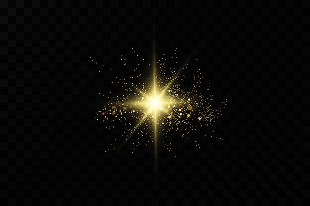 Efecto Star Dust, efecto de luz. Partículas brillantes