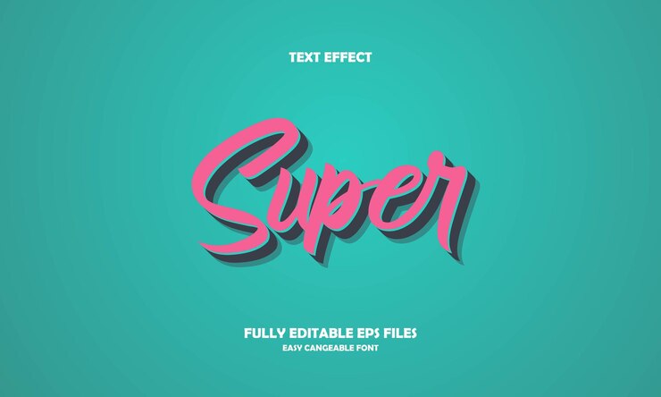 Vector efecto de super texto