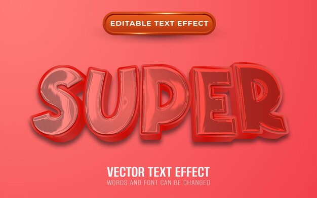 Vector efecto de super texto