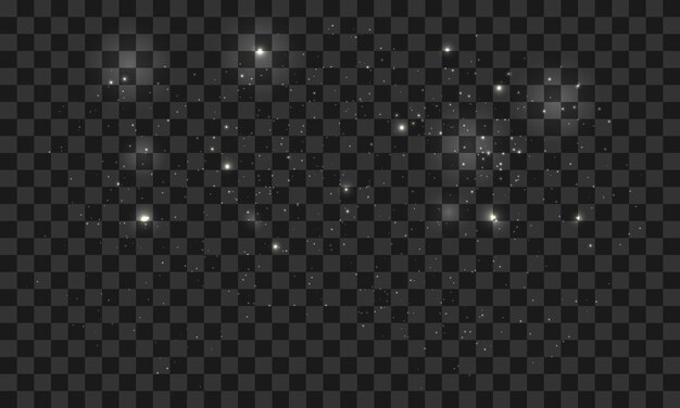 Efecto de superposición de luz bokeh blanco vectorial con brillo