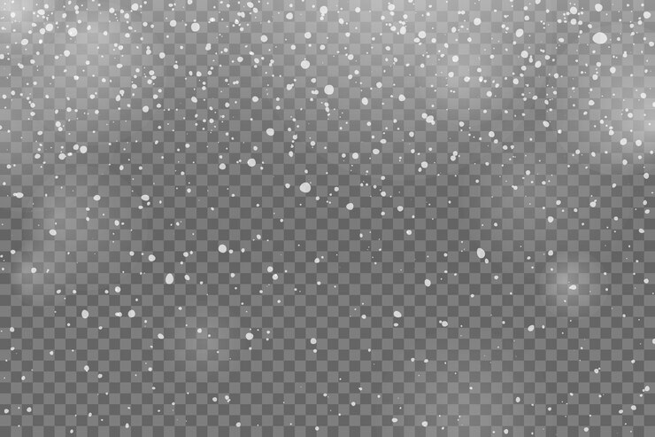 Vector un efecto de superposición de nieve en un fondo transparente ilustración vectorial de copos de nieve que caen