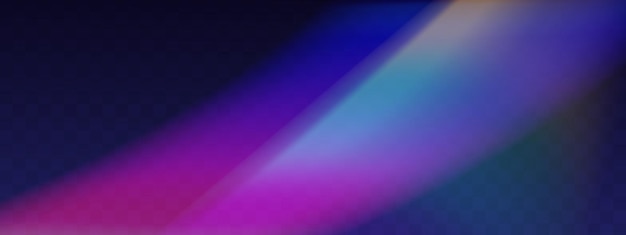 Efecto de superposición de refracción del arco iris borroso Efecto de prisma de la lente de luz Resplandor de cristal