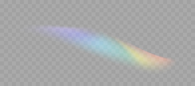 Efecto de superposición de refracción borrosa del arco iris Efecto de prisma de la lente de luz