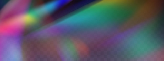 Efecto de superposición de refracción borrosa del arco iris Efecto de prisma de la lente de luz