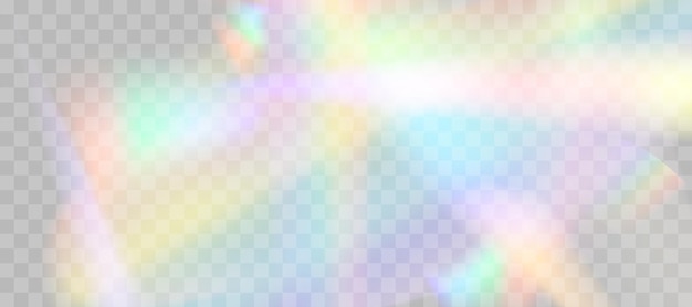 Efecto de superposición de refracción borrosa del arco iris Efecto de prisma de la lente de luz