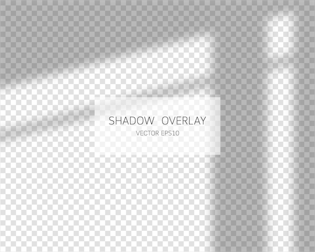 Efecto de superposición de sombras. Sombras naturales de la ventana aislada. ilustración.