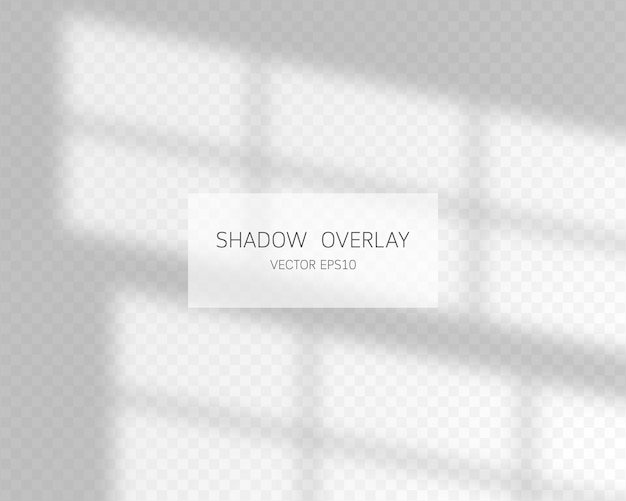 Efecto de superposición de sombras. Sombras naturales desde la ventana aisladas sobre fondo transparente.