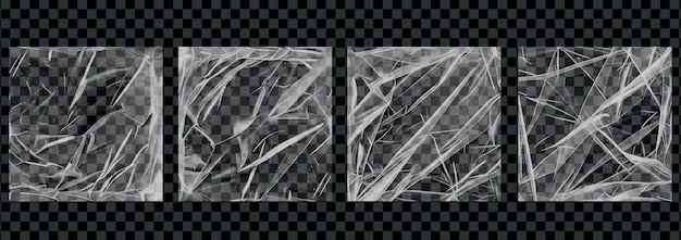 Efecto de superposición de textura de envoltura de plástico Envases de polietileno para carpetas de vinilo o CD Plástico