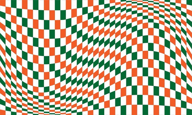 Efecto de tablero de ajedrez ondulado India fondo abstracto Ilustración vectorial