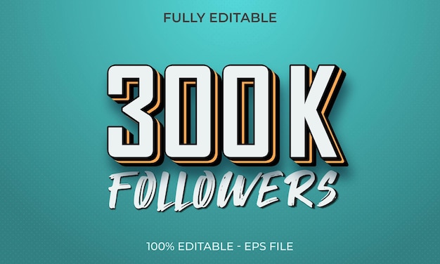 efecto de texto de 300K