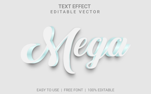 Vector efecto de texto 3d archivo vectorial eps