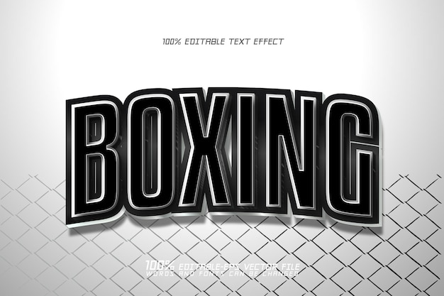 Efecto de texto 3D de boxeo
