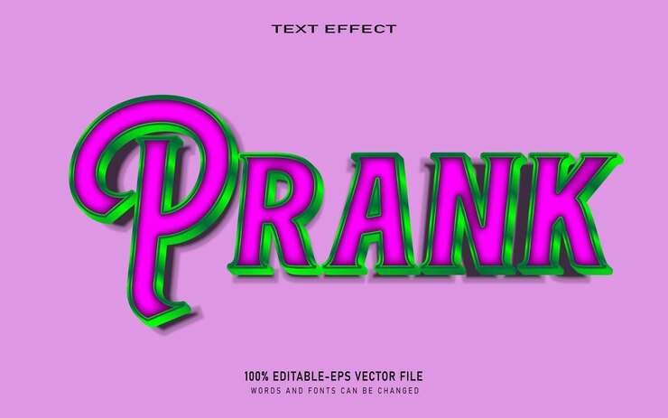Vector efecto de texto 3d de broma estilo de efecto de texto editable de lujo