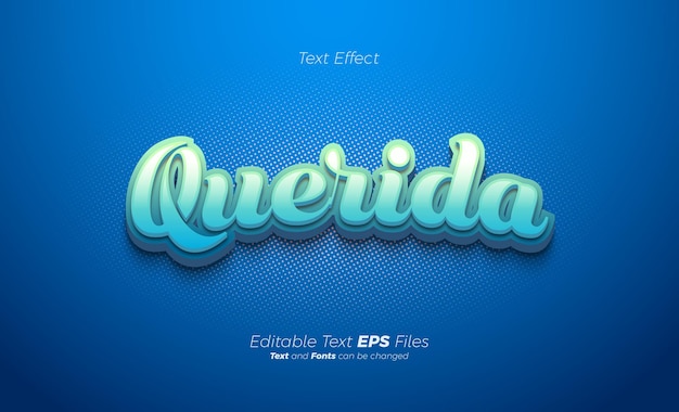 Vector efecto de texto 3d colorido con luz brillante