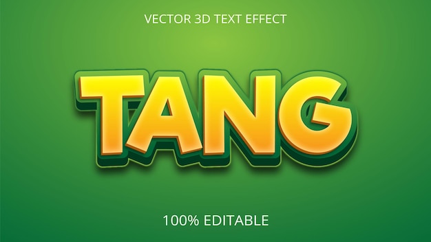 Efecto de texto 3d creativo tang