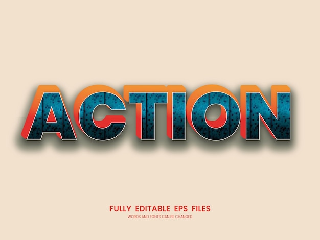 Efecto de texto 3D creativo