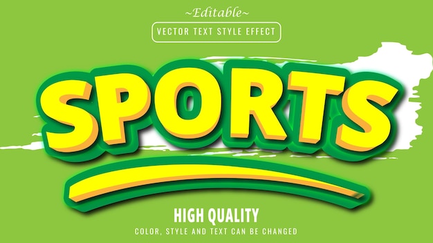 Efecto de texto 3D deportivo