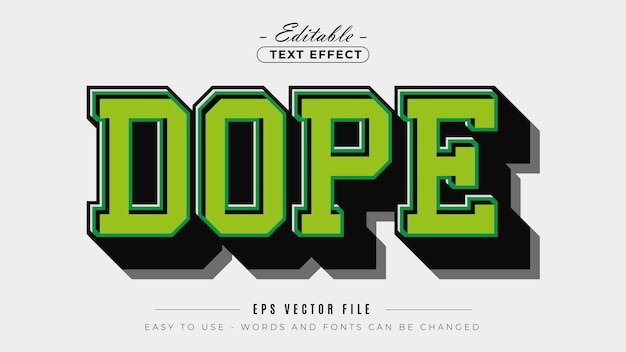 Efecto de texto 3D dopado Efecto de mensaje editable