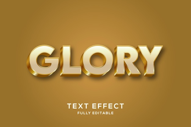 Efecto de texto 3d dorado de lujo