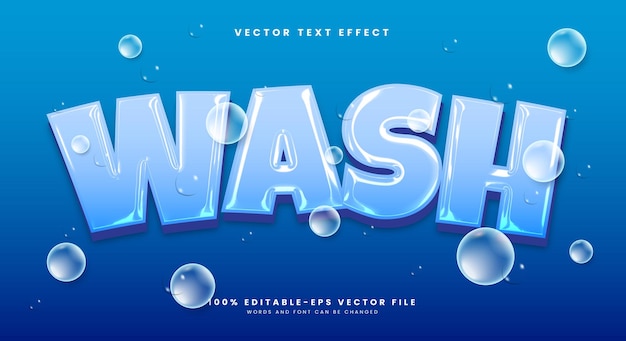 Efecto de texto 3D editable adecuado para la limpieza del estilo de fondo