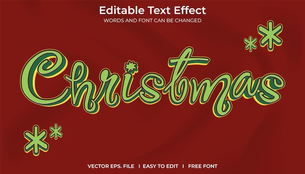 Efecto de texto 3D editable Feliz Navidad