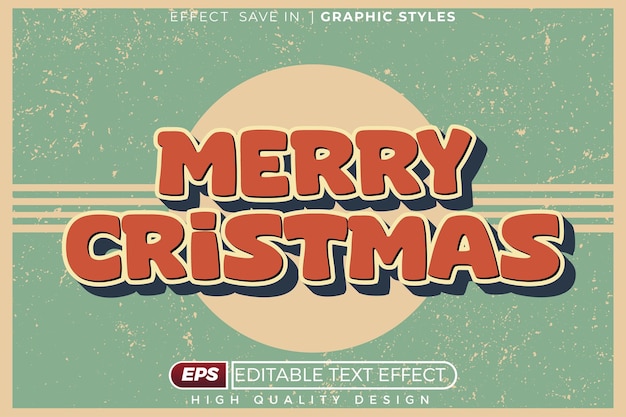 Efecto de texto 3D editable Feliz Navidad