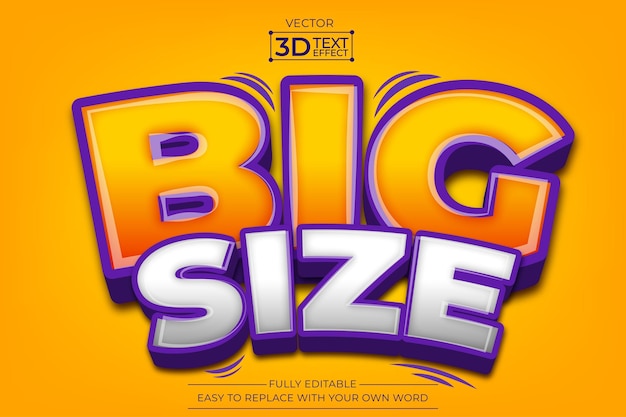 Efecto de texto 3D editable de gran tamaño