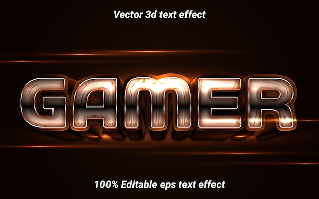 Efecto de texto 3d editable de jugador