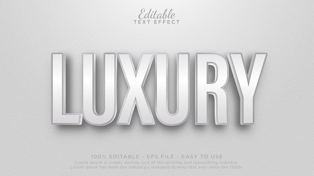 Efecto de texto 3D editable de lujo